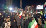 امواج پرچم‌ها در شب بیست‌ونهم با شعار ابوالفضل علمدار، خامنه‌ای نگهدار