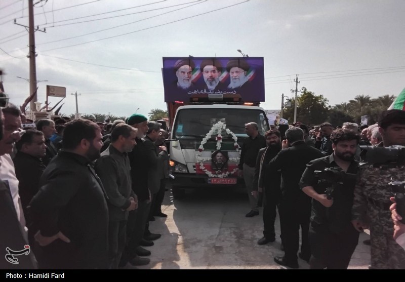 سنگ‌تمام مردم دالکی‌‌ در تشییع سردار شهید ‌اسماعیل احمدی + تصاویر
