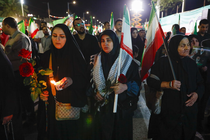 رژه حماسی بانوان جان فدای ایران در امیدیه