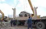 مهندسان ایرانی در میدان مقاومت ستون‌های پل امین‌آباد را برپا کردند