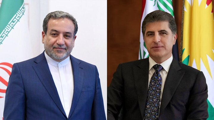 تماس تلفنی وزیر امور خارجه با رئیس اقلیم کردستان عراق