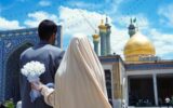 میزبانی اتاق عقد حرم بانوی کرامت از 90 زوج جوان در روز ازدواج + تصاویر
