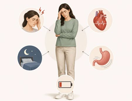 اختلال خواب و خستگی روزانه به خاطر استرس